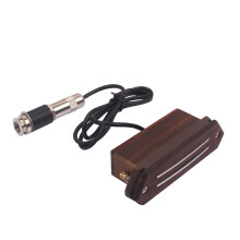 Rosewood Acoustic Guitar Dual Rail Soundhole Pickup Humbucker w/ Endpin Jack