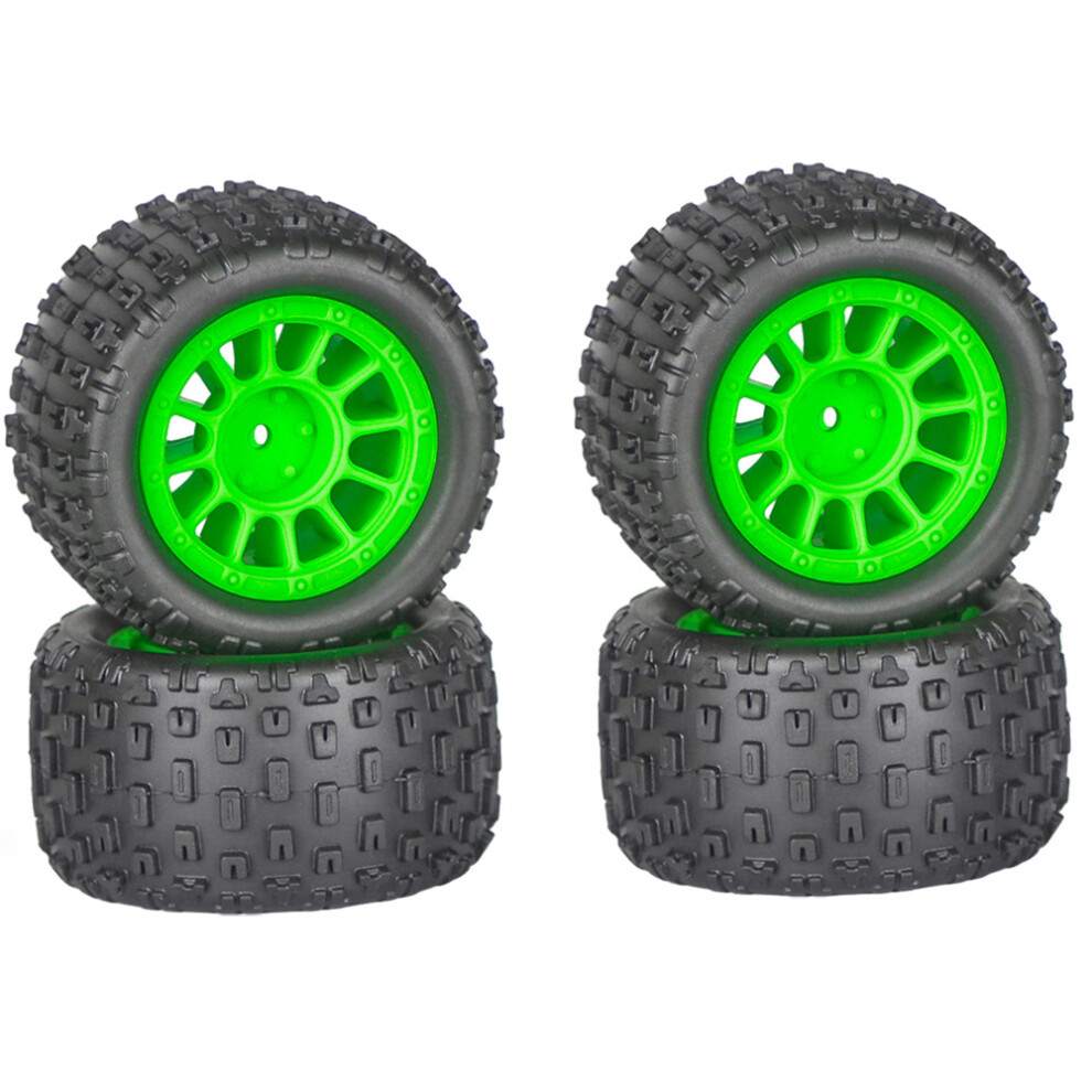 (Green) Replacement Plastic Tyres For 1/18 Rc Car For Arrma Typhon Grom Granite Green 320997468004