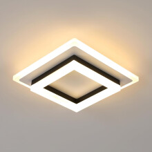 Goeco LED Ceiling Light, Modern Geometric Ceiling Light, 24W, White  Acrylic