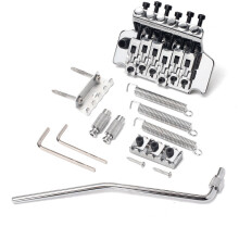 (Silver) For Floyd Rose Double Locking Tremolo System Bridge for Electric Guitar Parts