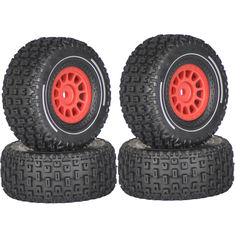 (Red) 4Pcs Rc Car Upgrade Modification Plastic Tyres For Arrma 1/14 Mojave Grom Red 320997467960