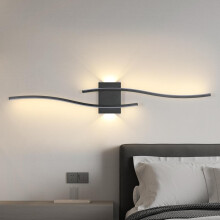 Goeco LED Indoor Wall Light Black 27W for Bedroom Study Living Room 3000K
