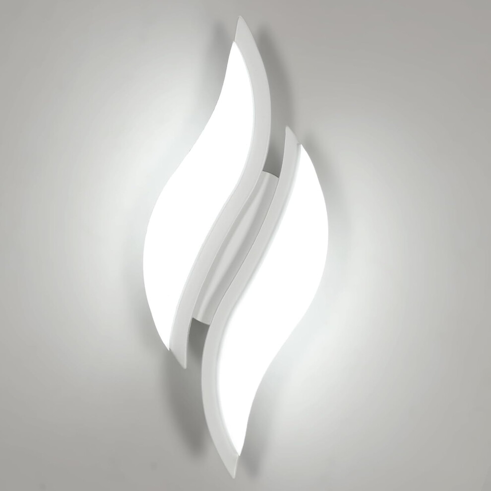 Goeco Led Wall Light Modern Indoor Wall Light 12 W White Acrylic 6500 K