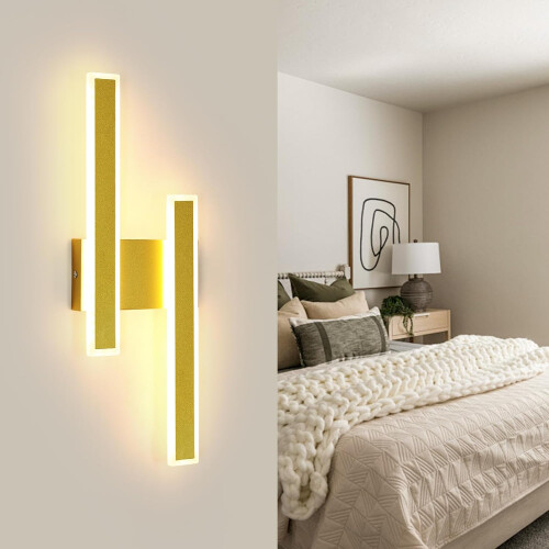 Goeco Wall Light LED Modern, 32 W, Creative Long Parallel Wall Lamp, 3000 K