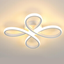 Goeco Modern LED Ceiling Light 30W 3000K Acrylic 4 Head Flower Design White
