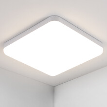 Goeco LED Ceiling Light 25cm 32W 4500K Square IP54 Waterproof for Bathroom