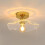Goeco Ceiling Light for Hallway E27 Flower Shape Ceiling Light Crystal Glass 1