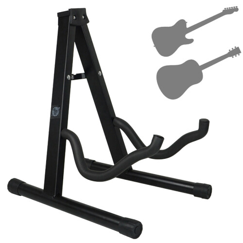 Vertical Electric Acoustic Guitar Stand Universal Free Standing Frame Foldable