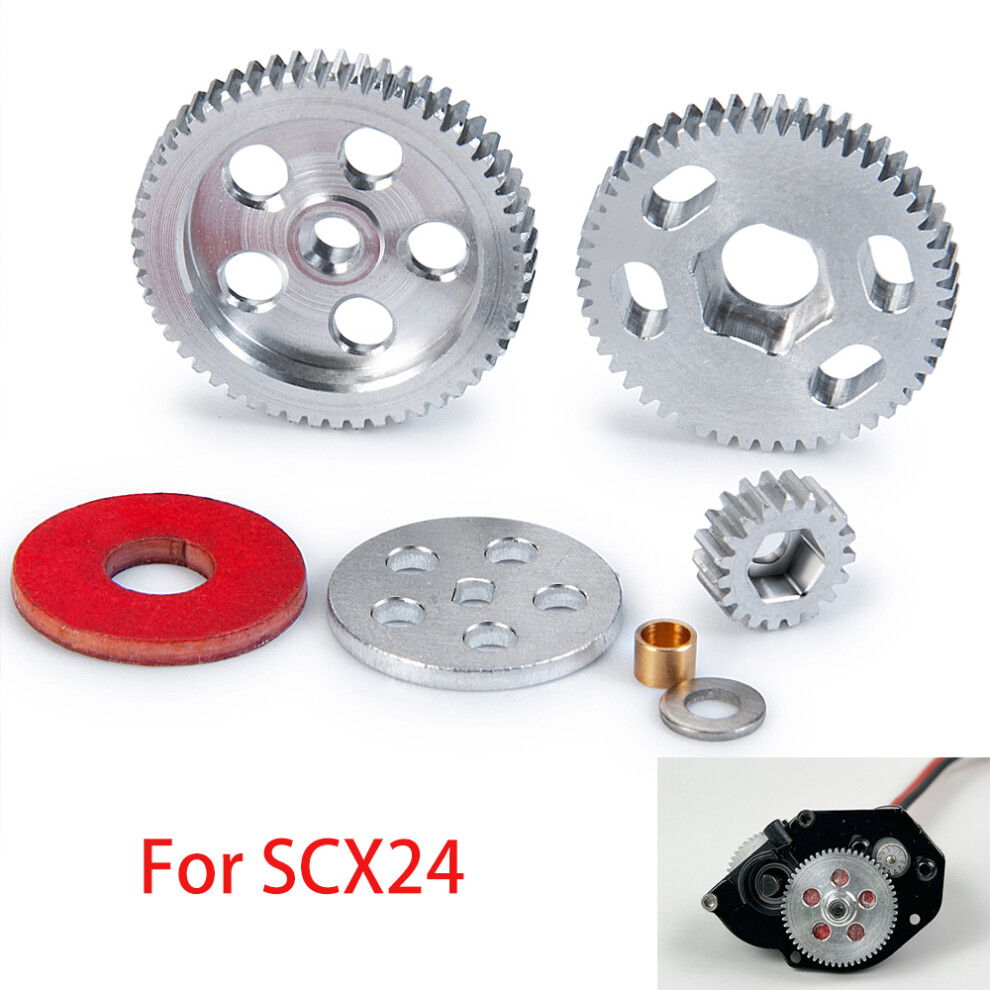Metal Transmission Gearbox Gear Pack For Axial Scx24 Crawler Car Truck Upgrade Silver 320997434269
