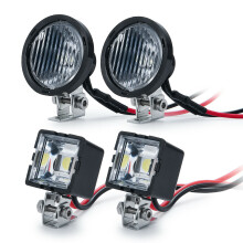 (Square) LED Lights Headlights Spotlight for TRX4 TRX6 Axial Redcat RR10 MST 1/8 1/10 RC