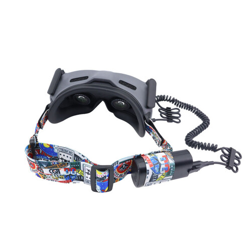 Graffiti Color Headband Fixed Strap+Cable manager for DJI AVATA Goggles 2 /V2