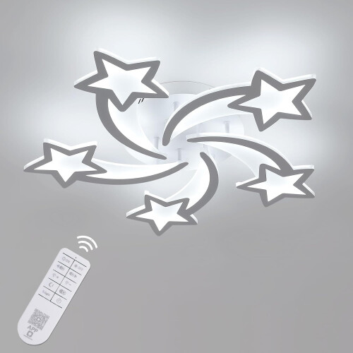 Goeco Dimmable LED Ceiling Light, 50W, With Remote Control/APP, 65 cm White