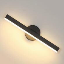 Goeco 12W Modern Wall Light, 3000K, 300 Rotating Indoor Wall Light, Black