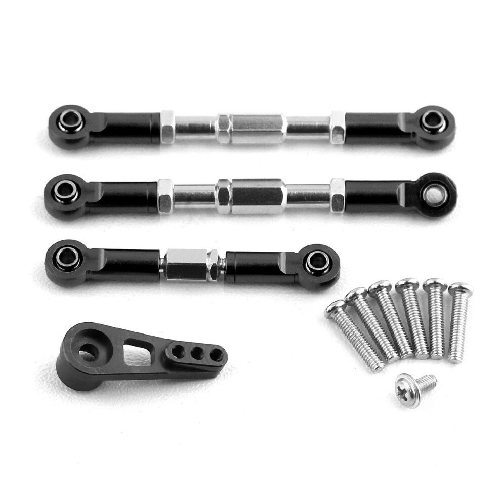 (Black) 1Set Rc Car Upgrade Accessories Kit For Wltoys 1:10 104009 19 1:12 12402-A 12401 Black 320997442868