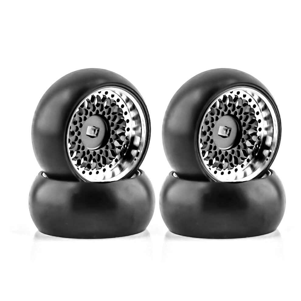 (Black) For Kyosho Miniz Mr03 Awd Wltoys 284131 1/28 Rc Racing Drift Car Tires Metal Wheels Black 320997443025