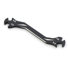 (Black) 1 Pcs Model Tool Wrench Spanners Multi-Turnbuckle For 3/4/5/5.5mm RC Car