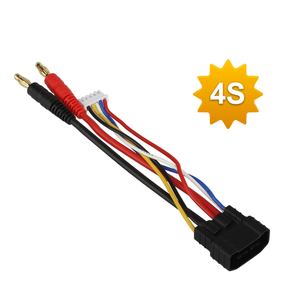 (4S) 4S/3S/2S Lipo Battery Bullets Connector Cable Adapter For Traxxas Trx 1/8 Rc Car 320997436065