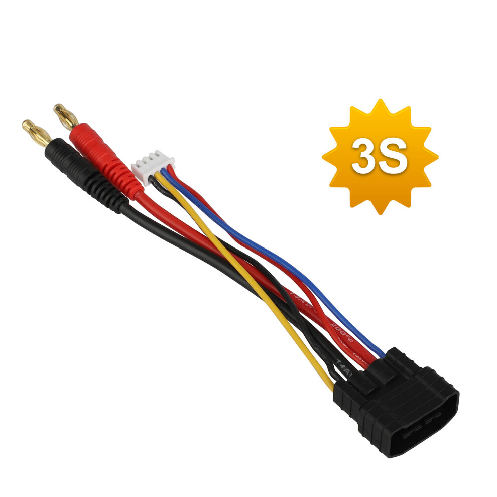 (3S) 4S/3S/2S Lipo Battery Bullets Connector Cable Adapter For Traxxas Trx 1/8 Rc Car 320997436058