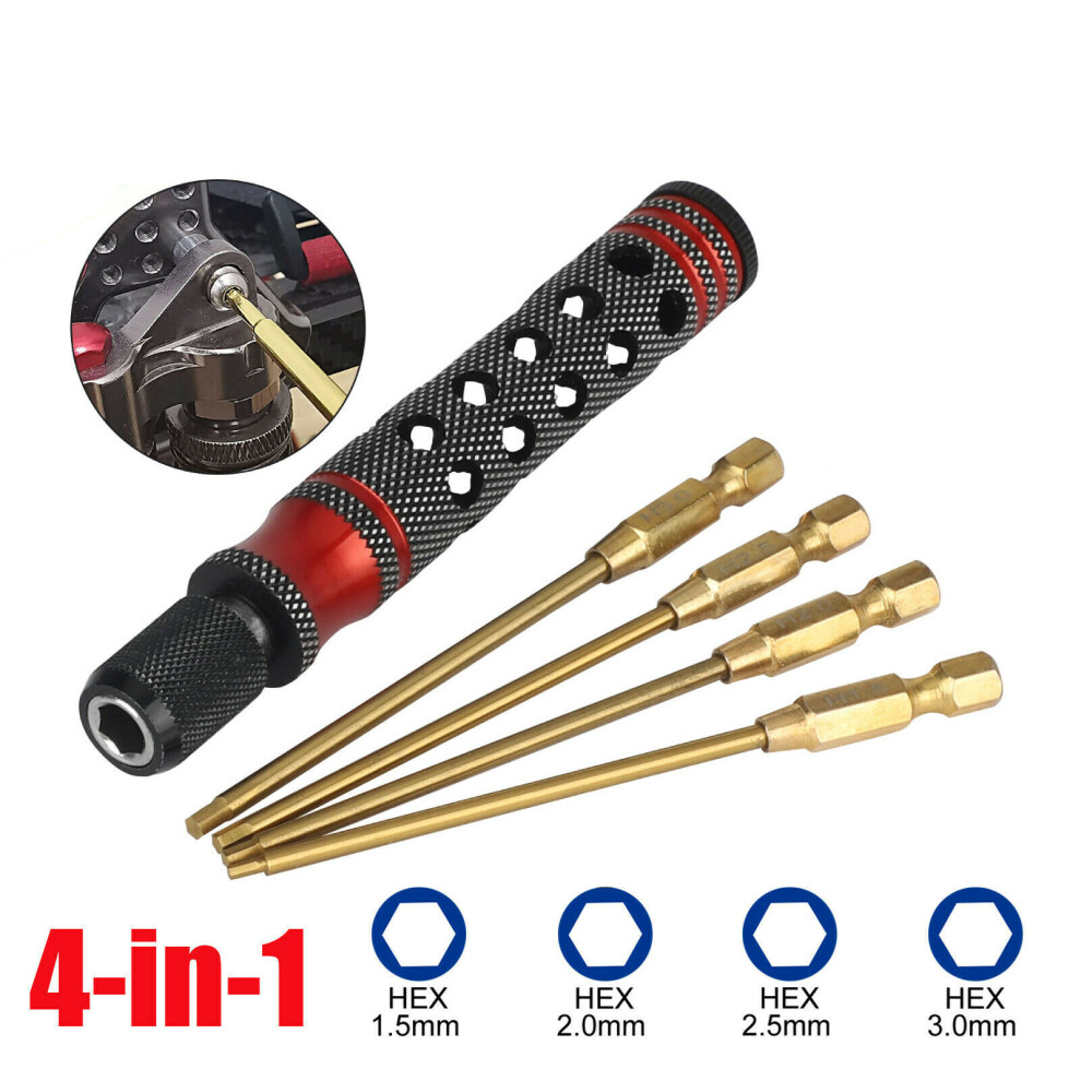 (4In1) Metric Hex Bit Allen Wrench Tool Set For Drill Rc Car 1.5Mm/2.0Mm/2.5Mm/3.0Mm 320997436461