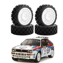 4x RC Rally Replacement Tires for Tamiya TT01/TT02/XV-01, HPI 1/10 Scale Cars