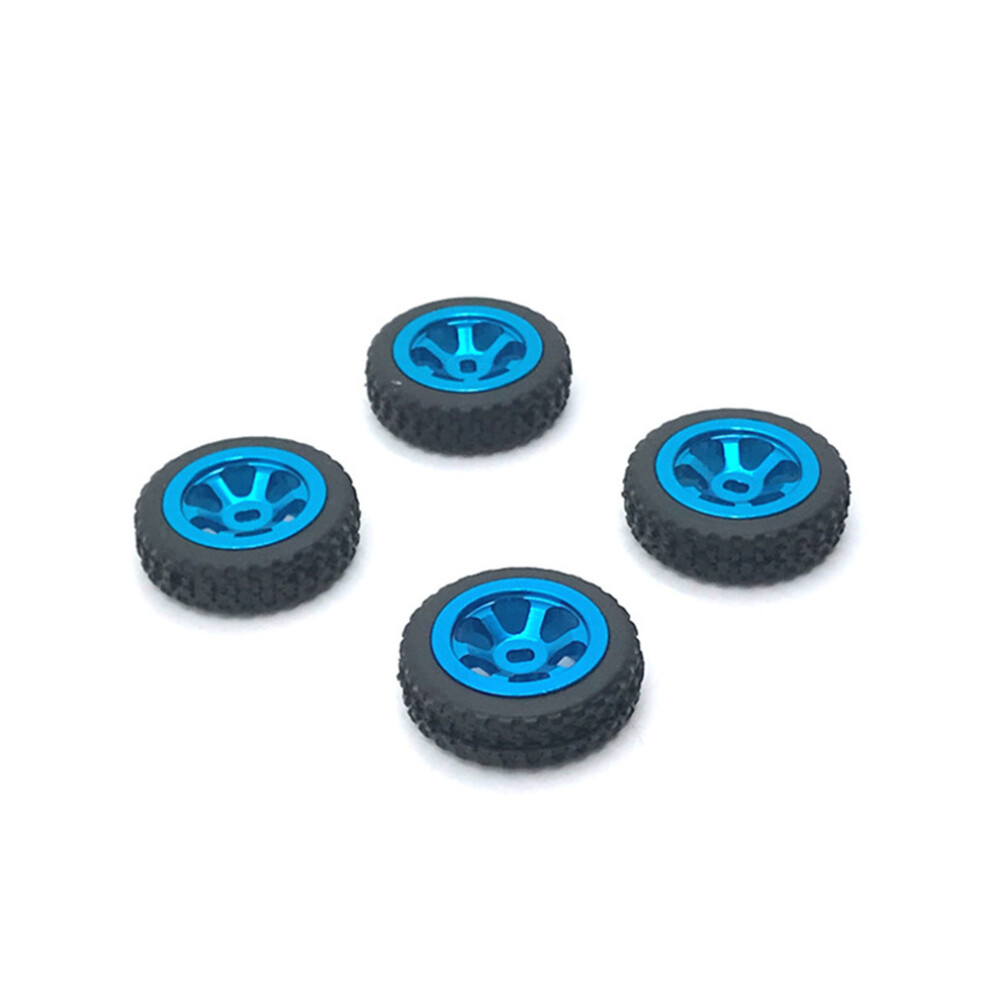 (Blue) 4Pcs Aluminium Alloy Wheels & Tires For Wltoys 1/28 K969 K989 P929 Rc Cars Blue 123643835201