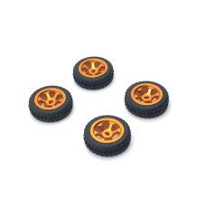 (Gold) 4PCS Aluminium Alloy Wheels & Tires for Wltoys 1/28 K969 K989 P929 RC Cars