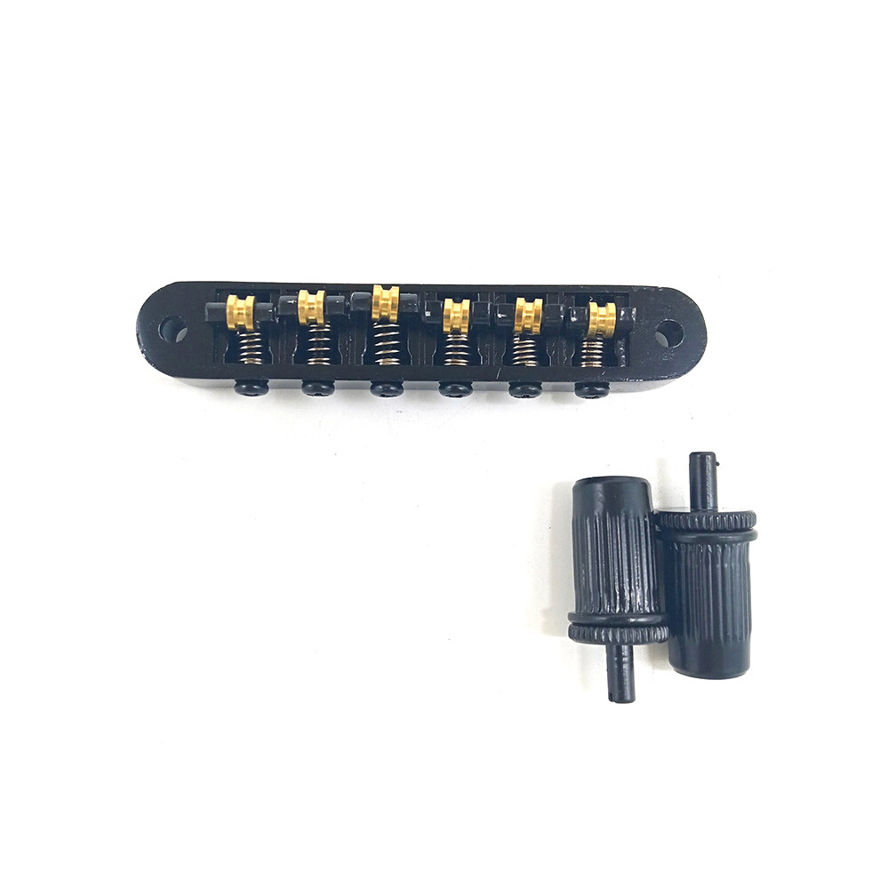 Black (Black) A Set Lp Ball String Code Bridge Roller Saddle Tune-O-Matic Bridge For Lp Electric Guitar