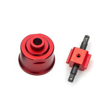 (Red) 1/10 differential lock straight shaft for Huanqi 727 Rustler 4*4 RC Car Parts