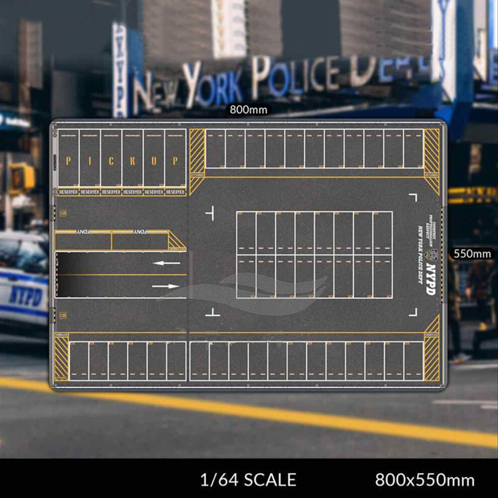 (P) 1/64 Scale Parking Lot Diorama Car Park Mouse Pad For Hot Wheels Diecast Models 320997438243