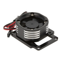 (Black) Alloy Motor Cooling Fan & Radiator for TRAXXAS 1/8 4WD SLEDGE Monster Truck