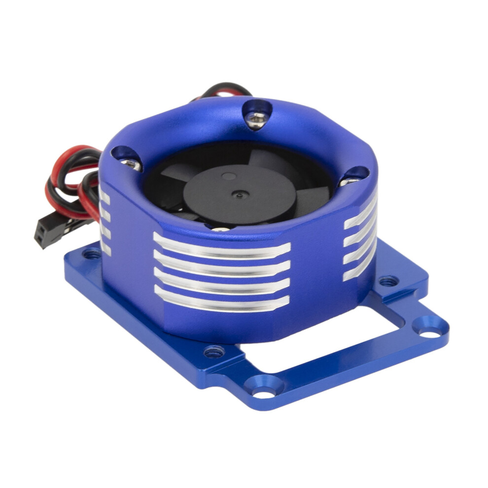 (Blue) Alloy Motor Cooling Fan Motor Radiator For Traxxas 1/8 4Wd Sledge Monster Truck Blue 320997438120