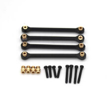 (Black) 4PCS Metal Chassis Link Rod Linkage RC Car Parts For FMS FCX24 1/24 RC Car