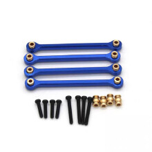 (Blue) 4PCS Metal Chassis Link Rod Linkage RC Car Parts For FMS FCX24 1/24 RC Car