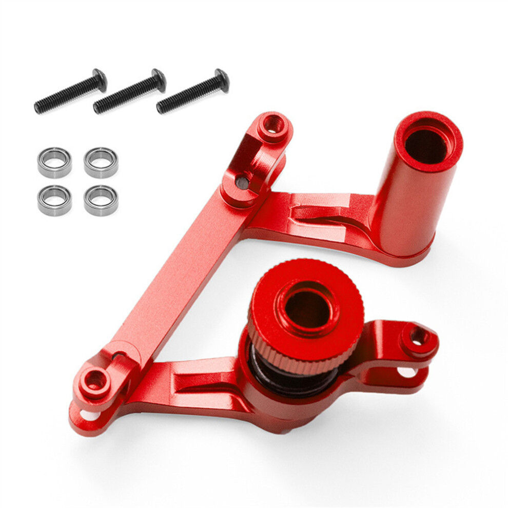 (Red) Rc Car Upgrade Parts Aluminium Steering Bracket For Rc Traxxas E-Maxx T-Maxx Red 320997463573