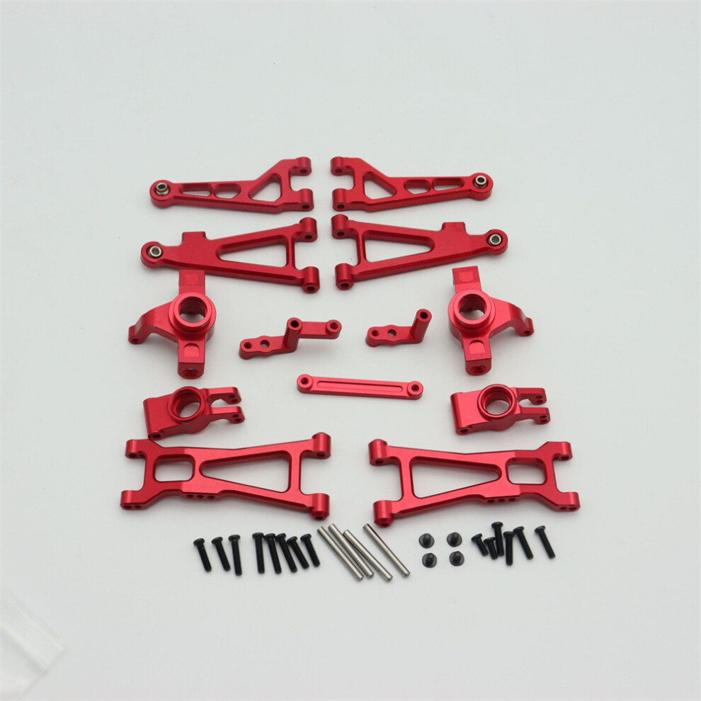 (Red) For Mjx 1/16 H16 16207 16208 16209 Rc Car Aluminum Alloy Upgrade Parts Red 320997463665