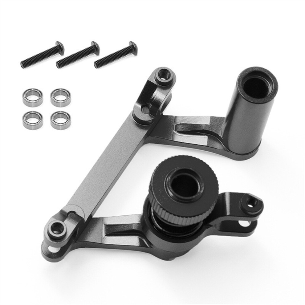 (Black) Rc Car Upgrade Parts Aluminium Steering Bracket For Rc Traxxas E-Maxx T-Maxx Black 320997463597