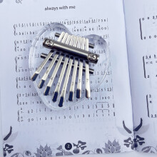 (Love heart) 8 Keys Mini Kalimba Thumb Piano Portable Exquisite Finger Harp