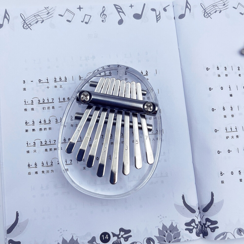 (Water Drops) 8-Key Mini Kalimba Thumb Piano - Portable & Exquisite Finger Harp 113121155945
