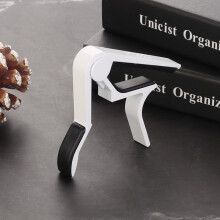 (White) Alloy Capo for Electric and Acoustic Guitars - Trigger Release Clamp