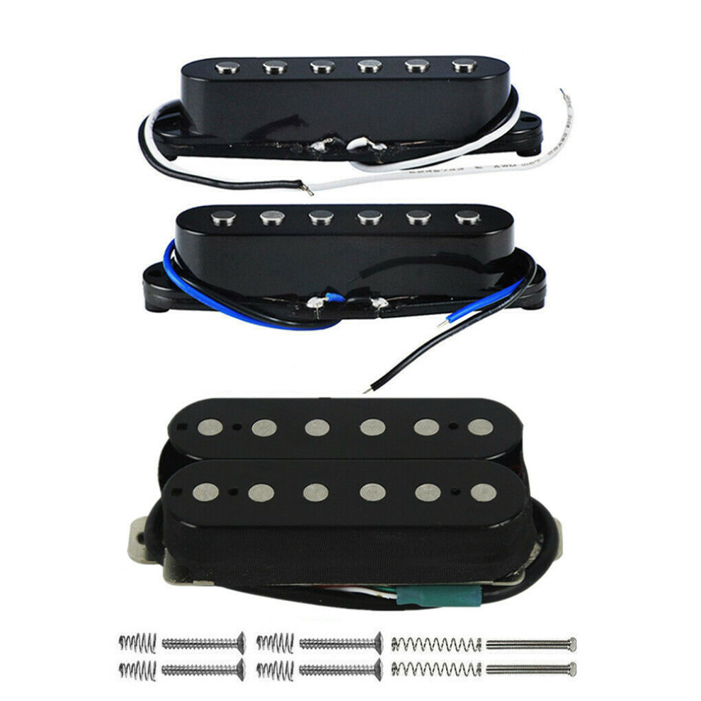 Black Alnico 5 Strat Electric Guitar Pickups Hss Single Coil & Humbucker Pickups