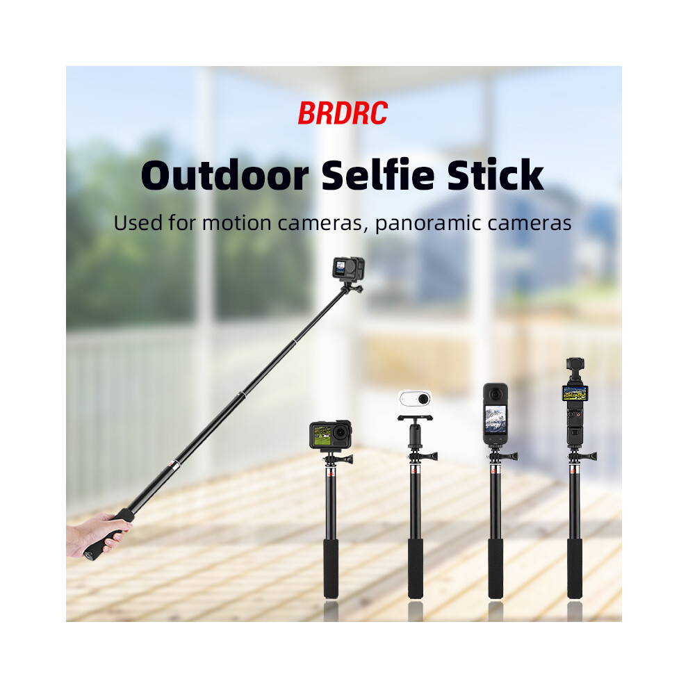 Universal Aluminium Telescopic Selfie Stick For Gopro/Pocket/Insta360 Camera 320997455479