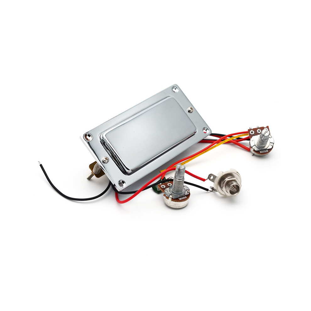 (92*37.5mm) Electric Guitar Pickup Pre-Wired Dual Mini Humbucker Volume Tone Control DIY