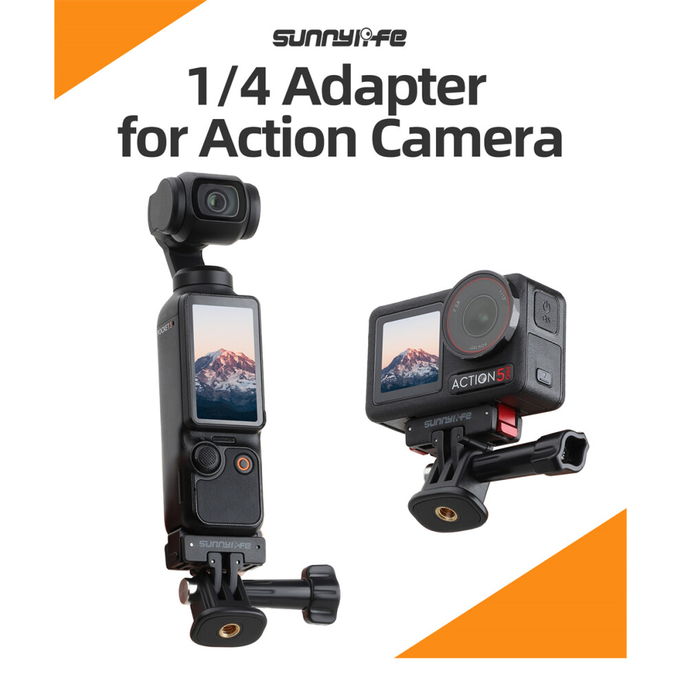 Action Camera 1/4 Adapter 360 Rotation Adapter For Dji Pocket 3/Insta360 Series 320997465294