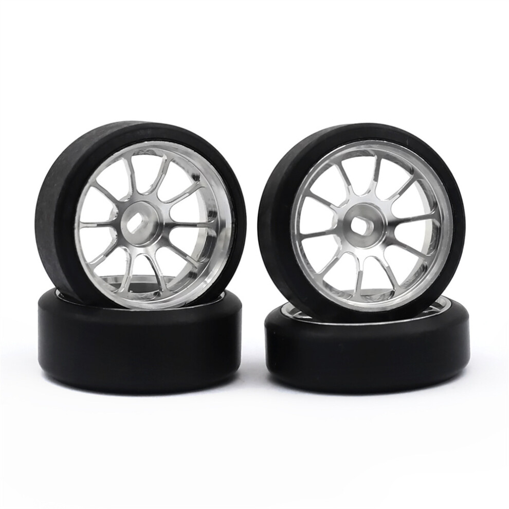 ( 1.5??) 1/28 Rc Upgrade Drift Tyres 1.5??Metal Wheel Trail For Wltoys 28413 Mini-Z Series Silver 320997465461