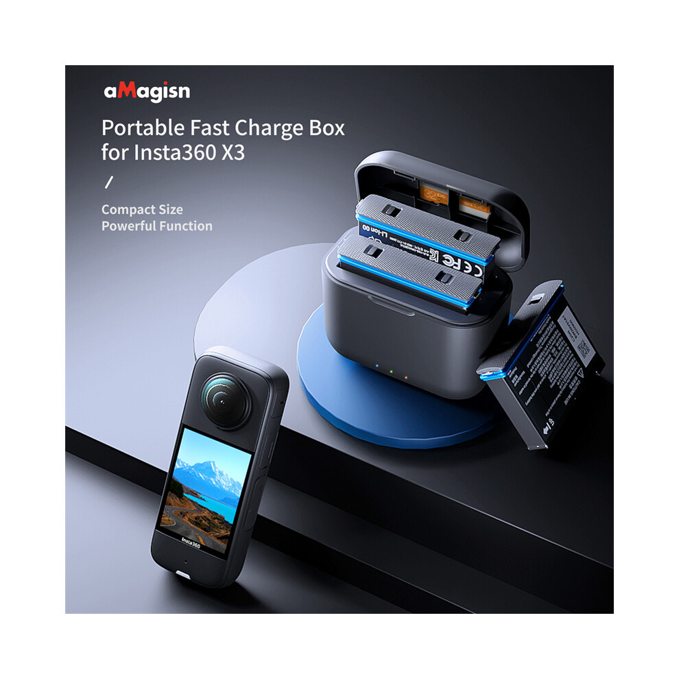 For Insta360 X3 Battery Fast Charging Base Usb Type-C Charging Box Case Charger 320997455691