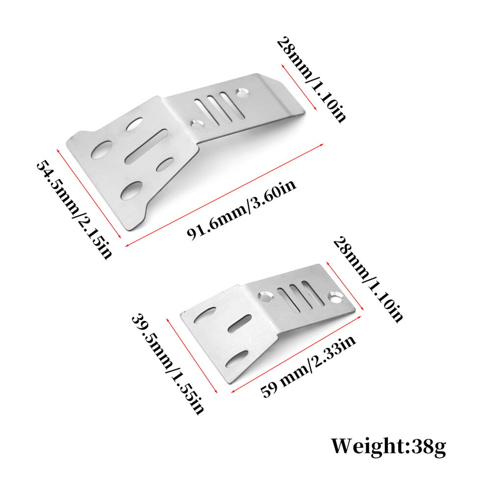 1/14 RC Front & Rear Chassis Guard Kit Stainless Steel Armor for Arrma Mojave