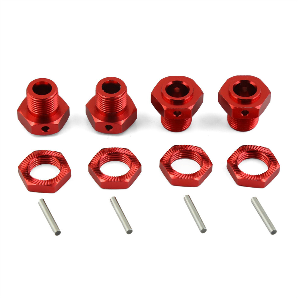 (Red) Rc Car Upgrade Parts Metal Wheel 17Mm Combiner For Arrma 1/8 4S Kraton Outcast Red 320997444688