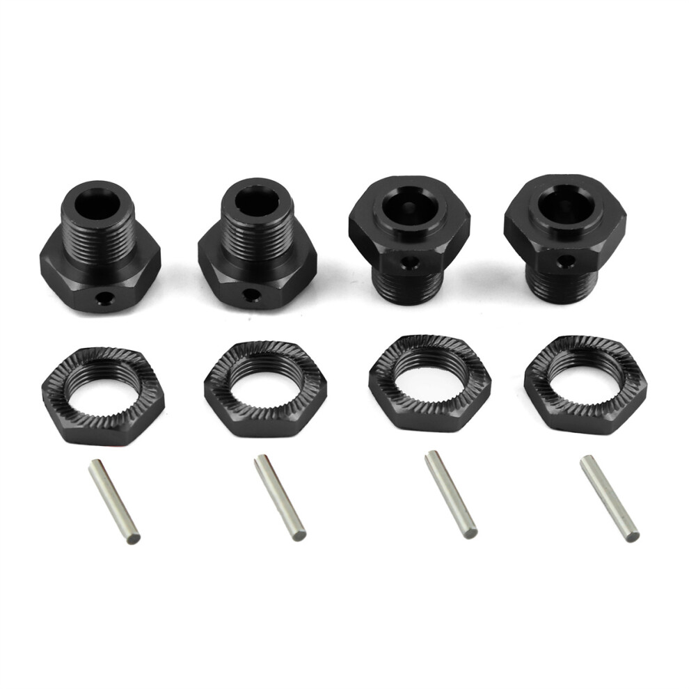 (Black) Rc Car Upgrade Parts Metal Wheel 17Mm Combiner For Arrma 1/8 4S Kraton Outcast Black 320997444671