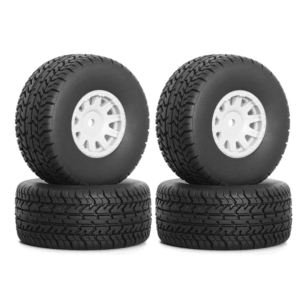 (White) 4Pcs Wheel Hub Tires For Arrma 1/14 Mojave Grom Rc Crawler Car Upgrade Parts White 320997465645