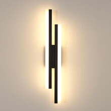 Goeco Wall Light Indoor Black 18W Modern Wall Lamp 3000K Acrylic Wall Light